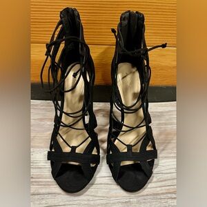 ALDO Black Lace-Up Heels